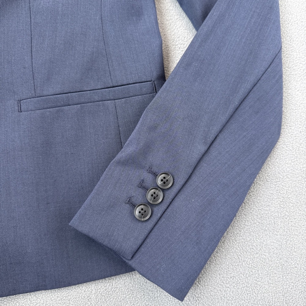 Banana Republic Classic Fit Blue Blazer 2‎ Marzotto Italian Wool Blend Workwear - Picture 7 of 16